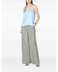 Genny - Scoop-Neck Satin Top - Lyst