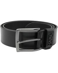 KARL LAGERFELD - Logo Buckle Belt - Lyst