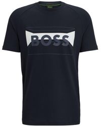 BOSS - Graphic Logo-print T-shirt - Lyst