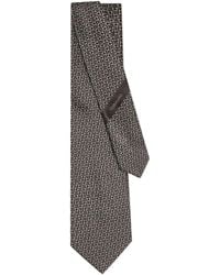 Ferragamo - Corbata Con Motivo Gancini En Jacquard - Lyst