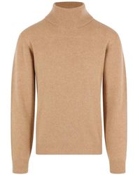 Roberto Collina - Ribbed-Trim Turtleneck Sweater - Lyst
