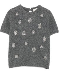 iBlues - Crystal-Embellished Short-Sleeve T-Shirt - Lyst