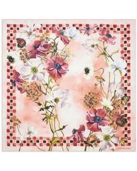 Ferragamo - Zijden Sjaal Met Fiori-Print - Lyst