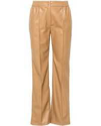 Twinset - Oval T-Plaque Faux-Leather Trousers - Lyst