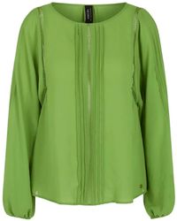 Marc Cain - Pintucks-Detail Long-Sleeve Blouse - Lyst
