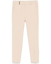 Peserico - Pressed-Crease Tapered-Leg Trousers - Lyst