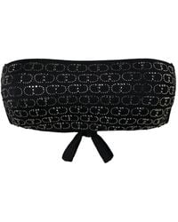 Twinset - Rhinestone-Embellished Bandeau Bikini Top - Lyst