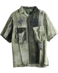 Ziggy Chen - Patchwork-Effect Short-Sleeve Shirt - Lyst