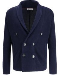 Brunello Cucinelli - Cardigan With A Shawl Collar - Lyst