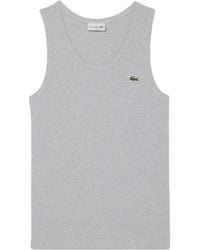 Lacoste - Logo-Embroidered Tank Top - Lyst
