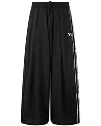 adidas - X Y-3 Raw Edge Logo-Print Wide-Leg Palazzo Pants - Lyst