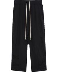 Rick Owens - Pressed-crease Drawstring Cropped Trousers - Lyst