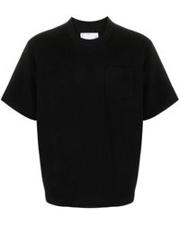 Sacai - Side-slits Cotton T-shirt - Lyst