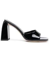 BY FAR - 100mm Patent-leather Mules - Lyst