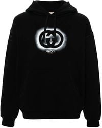Gucci - Logo Cotton Hoodie - Lyst