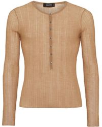 DSquared² - Logo-Plaque Fine-Knit Jumper - Lyst