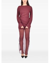 Nensi Dojaka - Robe Drapée À Coupe Longue Davina - Lyst