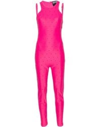 Versace - Crystal-embellished Halterneck Jumpsuit - Lyst