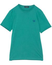 Fred Perry - Logo-Embroidered Round Neck T-Shirt - Lyst