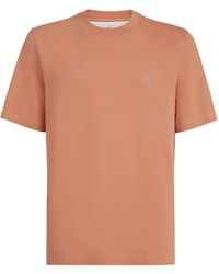 Brunello Cucinelli - Logo-Detail Crew-Neck T-Shirt - Lyst