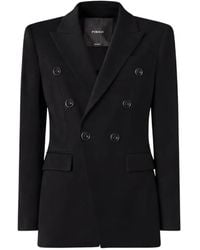 Pinko - Double-Breasted Peak-Lapel Blazer - Lyst