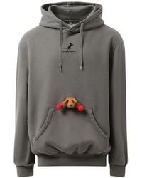 Doublet - X Marais Embroidered Kangaroo-Plush Hoodie - Lyst