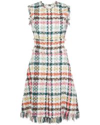 Oscar de la Renta Tweed Jurk - Wit