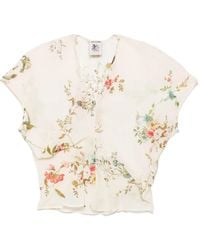 Semicouture - Floral-Print Blouse - Lyst
