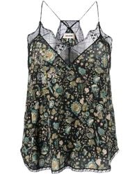 Zadig & Voltaire - Christy Bali Floral-print Silk Top - Lyst