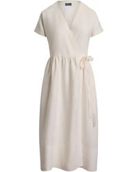 Polo Ralph Lauren - Gewickeltes Midikleid Mit Schnürung - Lyst