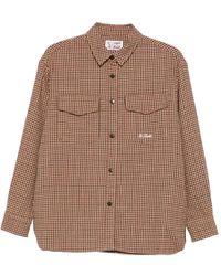 MC2 Saint Barth - Cambry Wool Blend Flannel Overshirt With Mickey Mouse Embroidery - Lyst