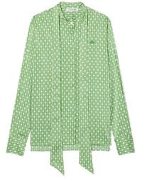 Lacoste - Camisa Estampada Con Lazo En El Cuello - Lyst