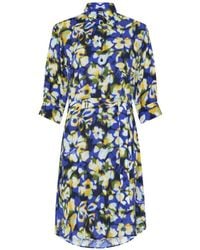 Vilebrequin - Viscose Long Shirt Dress Frangipanier Trouble - Lyst