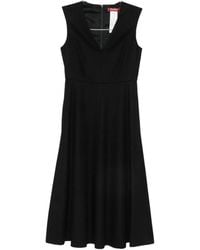 Max Mara - V-Neck Sleeveless Midi Dress - Lyst