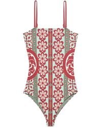 La DoubleJ - Elle Badeanzug Mit Blumen-Print - Lyst