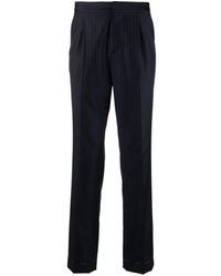 Brunello Cucinelli - Tailored Cropped Striped Trousers - Lyst