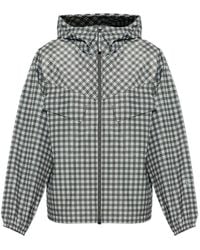 KENZO - Checks Hooded Jacket - Lyst