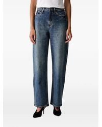 ARMANI EXCHANGE - Faded Straight-Leg Jeans - Lyst