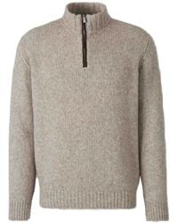 Fedeli - Quarter-Zip Ribbed-Knit Sweater - Lyst
