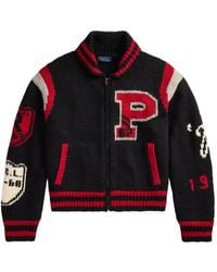 Polo Ralph Lauren - Intarsia-Knit Zip Jacket - Lyst