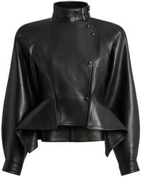 Balmain - Lamsleren Peplum Jack - Lyst