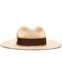 Ruslan Baginskiy - Chain-Embellished Fedora Straw Hat - Lyst