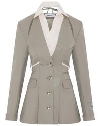 SRVC Studio - Serpentine Cut-Out Tailored Jacket - Lyst