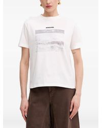 Patrizia Pepe - Crystal-Embellished Graphic-Print T-Shirt - Lyst