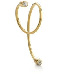 Shihara - 18Kt Twist Curl Diamond Single Earring - Lyst