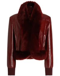 Dolce & Gabbana - Veste En Peau D'Agneau - Lyst