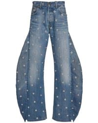 A.W.A.K.E. MODE - Studded Side-Insert Jeans - Lyst