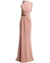 Gemy Maalouf - Asymmetrical-Neckline Draped Maxi Dress - Lyst