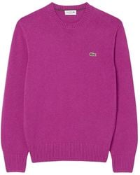 Lacoste - Wool Crew-Neck Sweater - Lyst