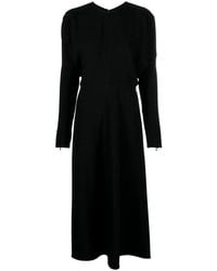 Victoria Beckham - Draped Cady Midi Dress - Lyst